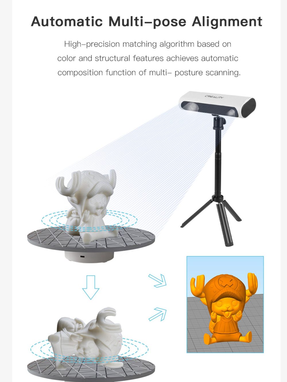 CR-Scan 01 3D Scanner Upgraded Combo with Tripod and Turntable - Image 6
