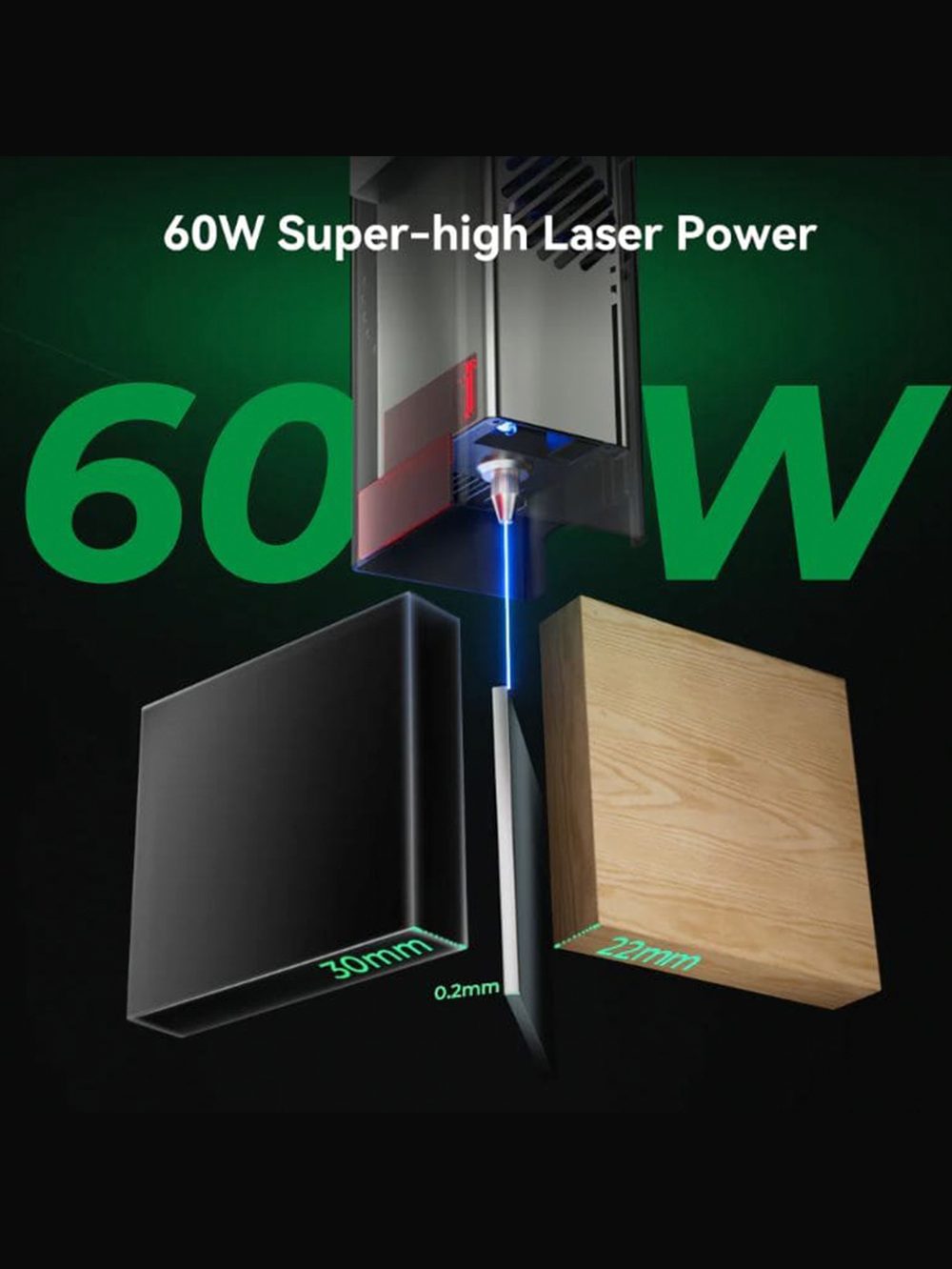 Falcon2 Pro 60W Pro-safe Laser Engraver & Cutter - Image 5